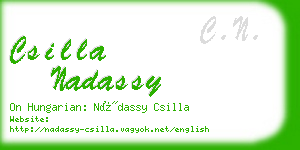 csilla nadassy business card